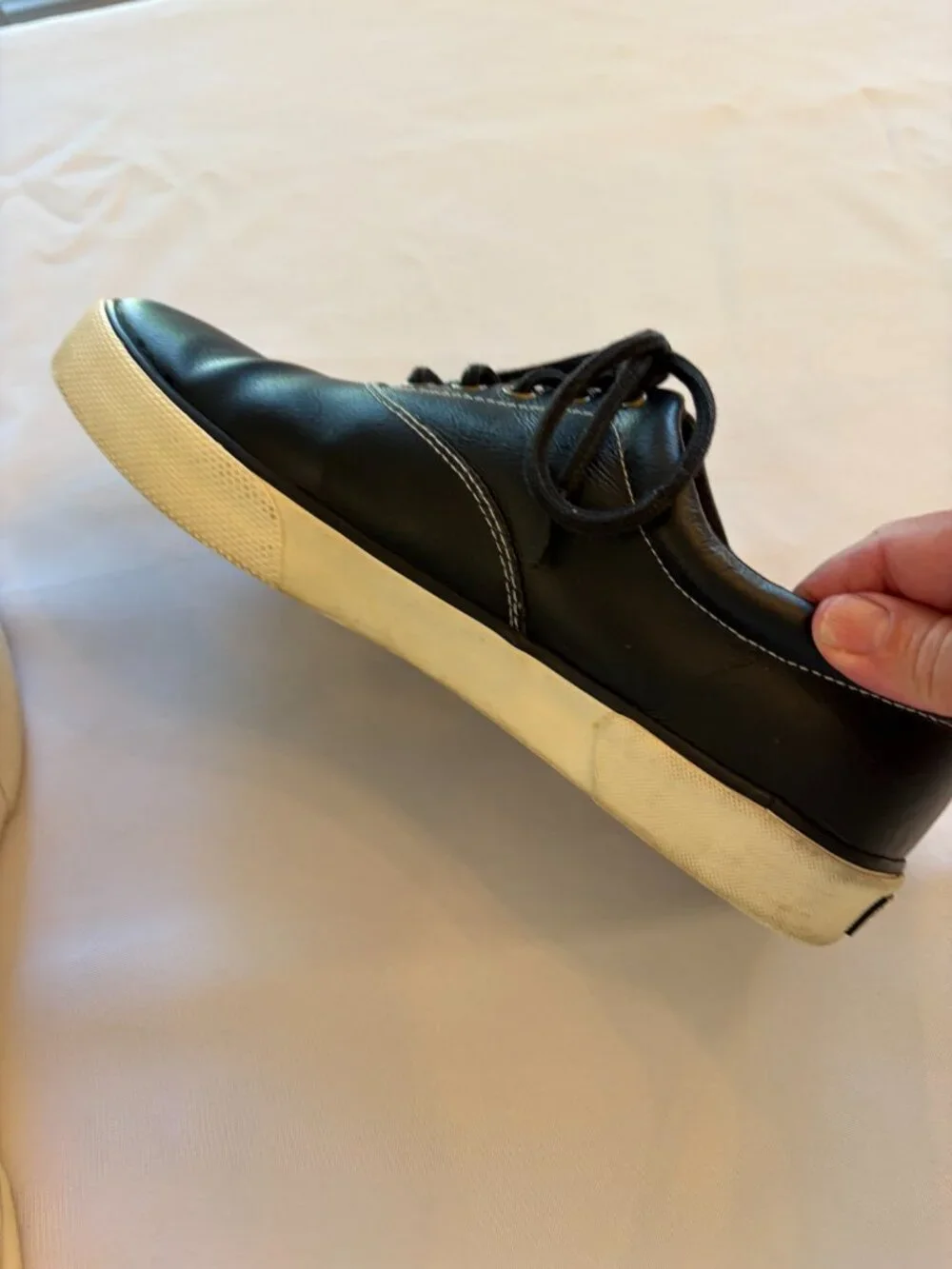 Men's Black Polo Lace Up Sneaker Size 13,
